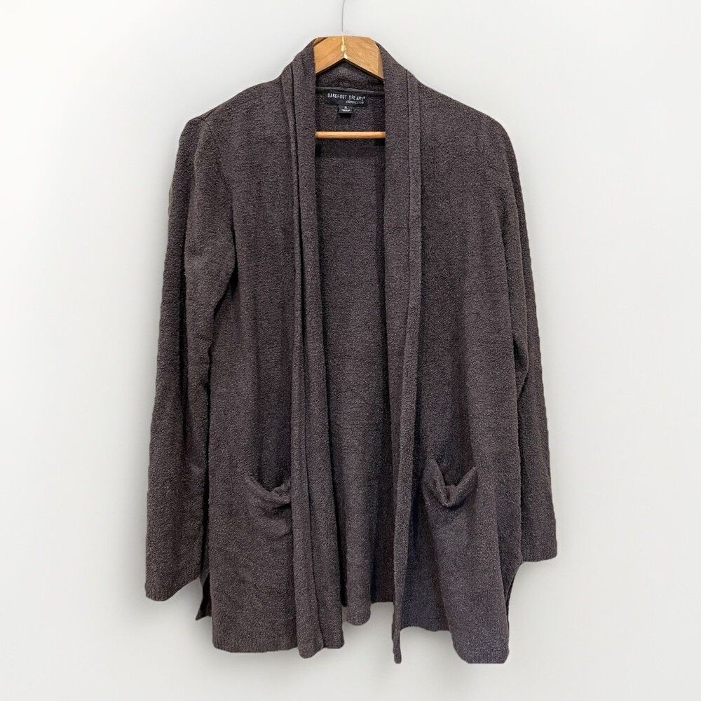 Barefoot Dreams XL Essential Cardigan-style #428 Bamboo Chic lite Gray